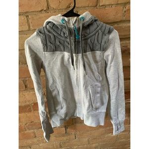Lululemon Grey Cable Knit Scuba Hoodie